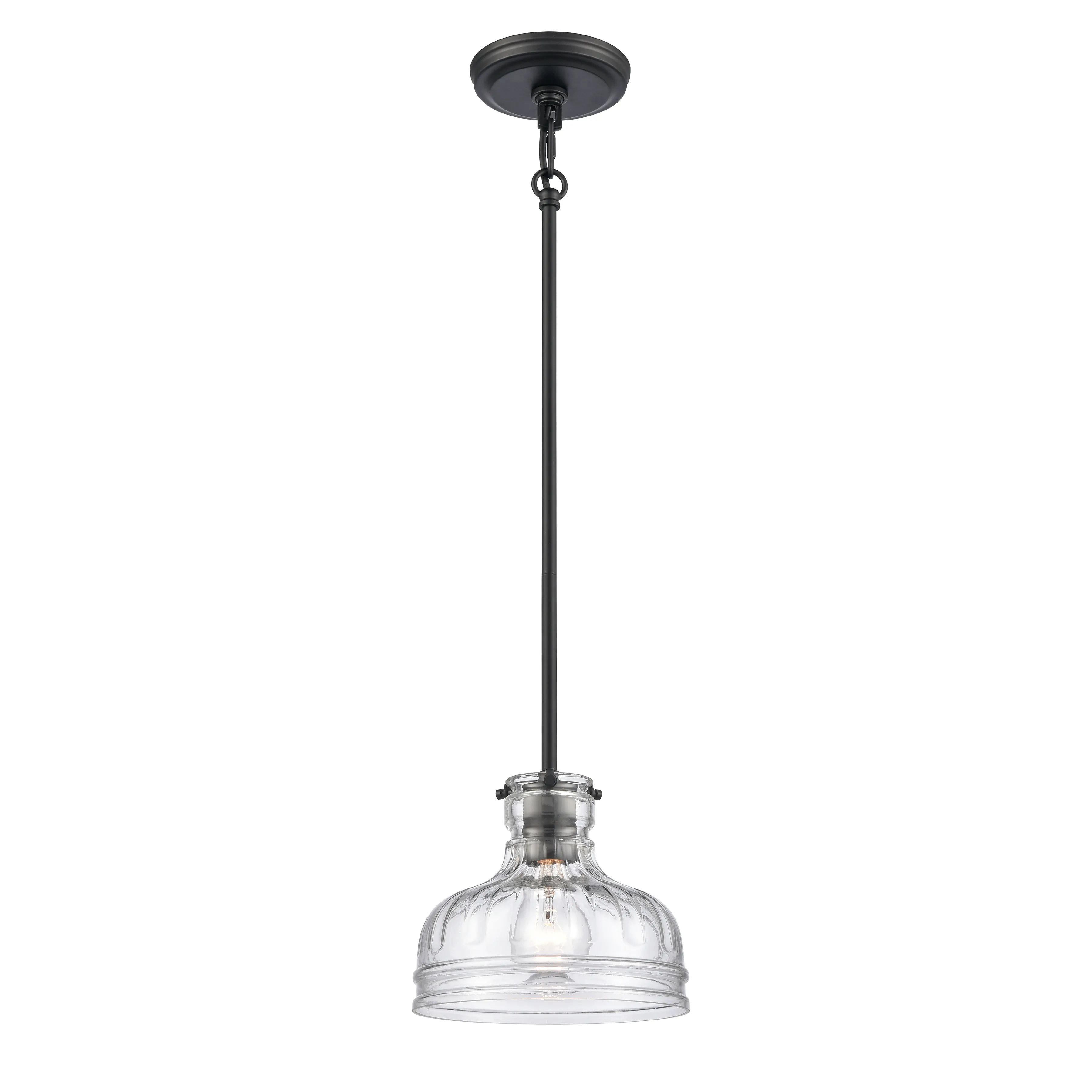 Orinoco 8" Wide 1-Light Mini Pendant - Matte Black