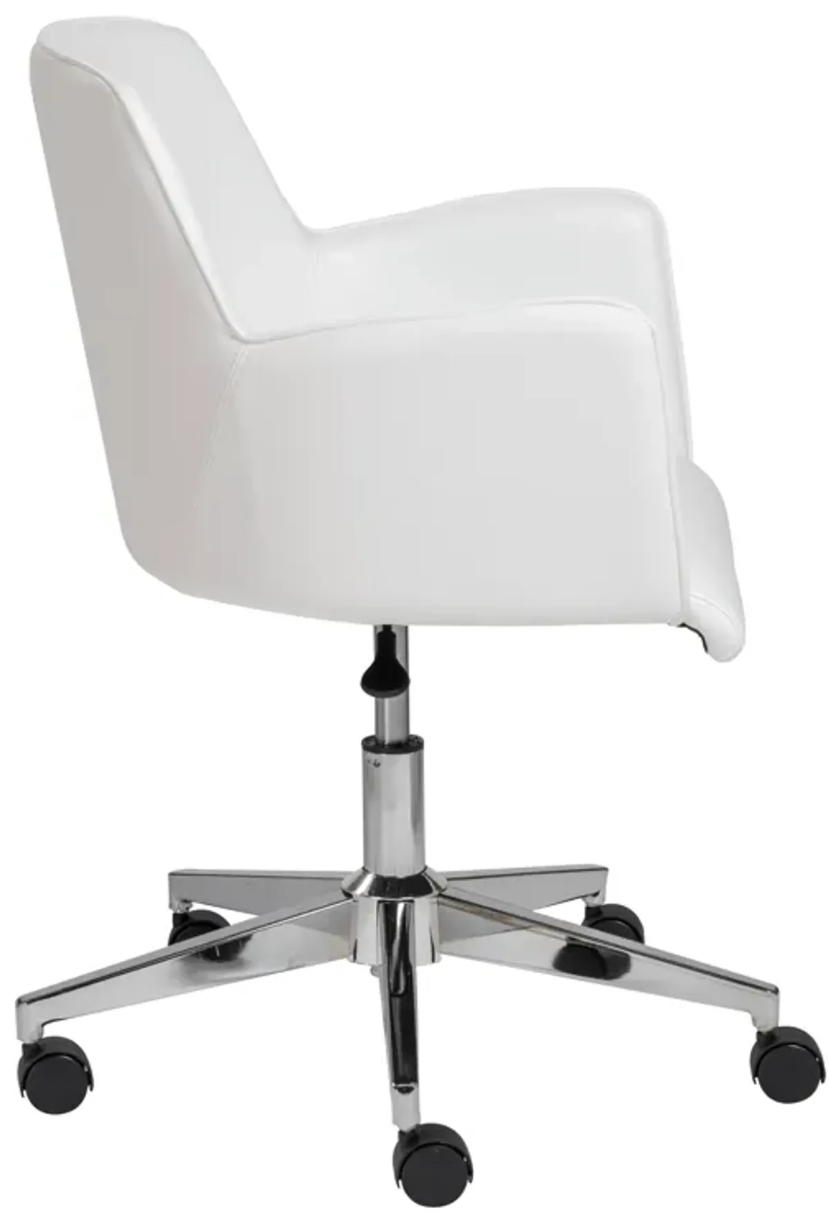 Sunny Pro Office Chair in White with Chrome Base