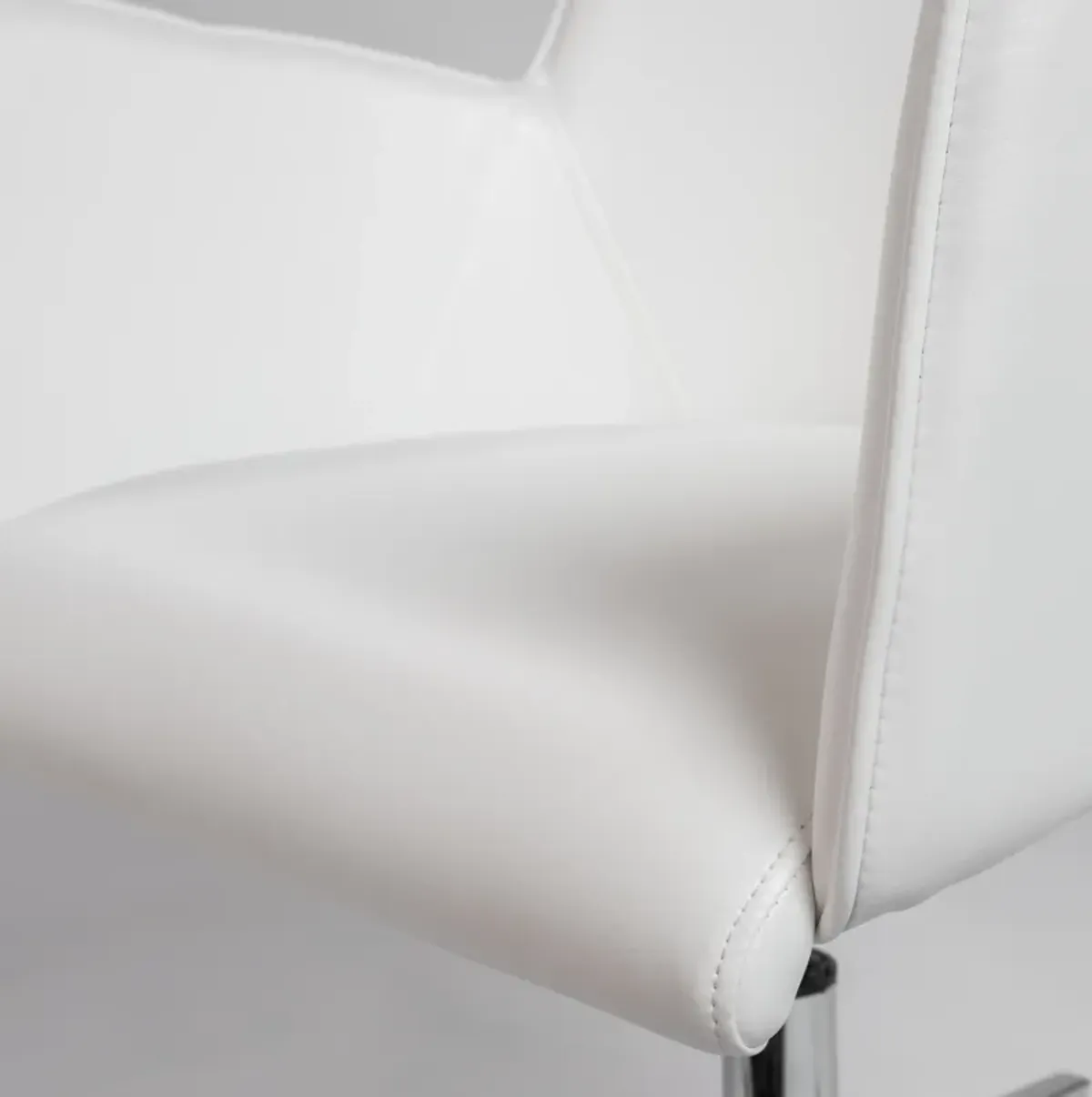 Sunny Pro Office Chair in White with Chrome Base