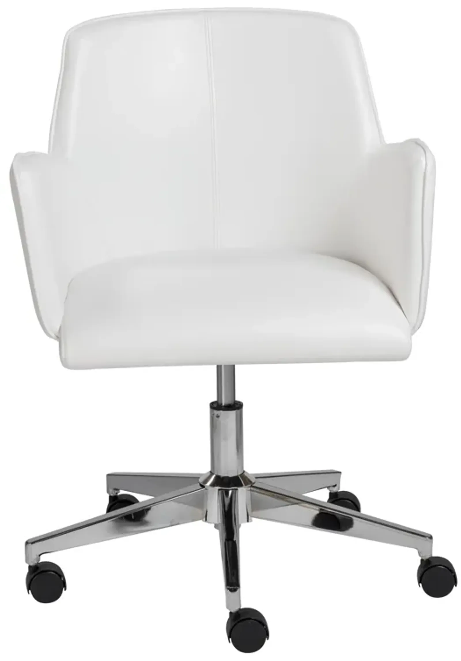 Sunny Pro Office Chair in White with Chrome Base