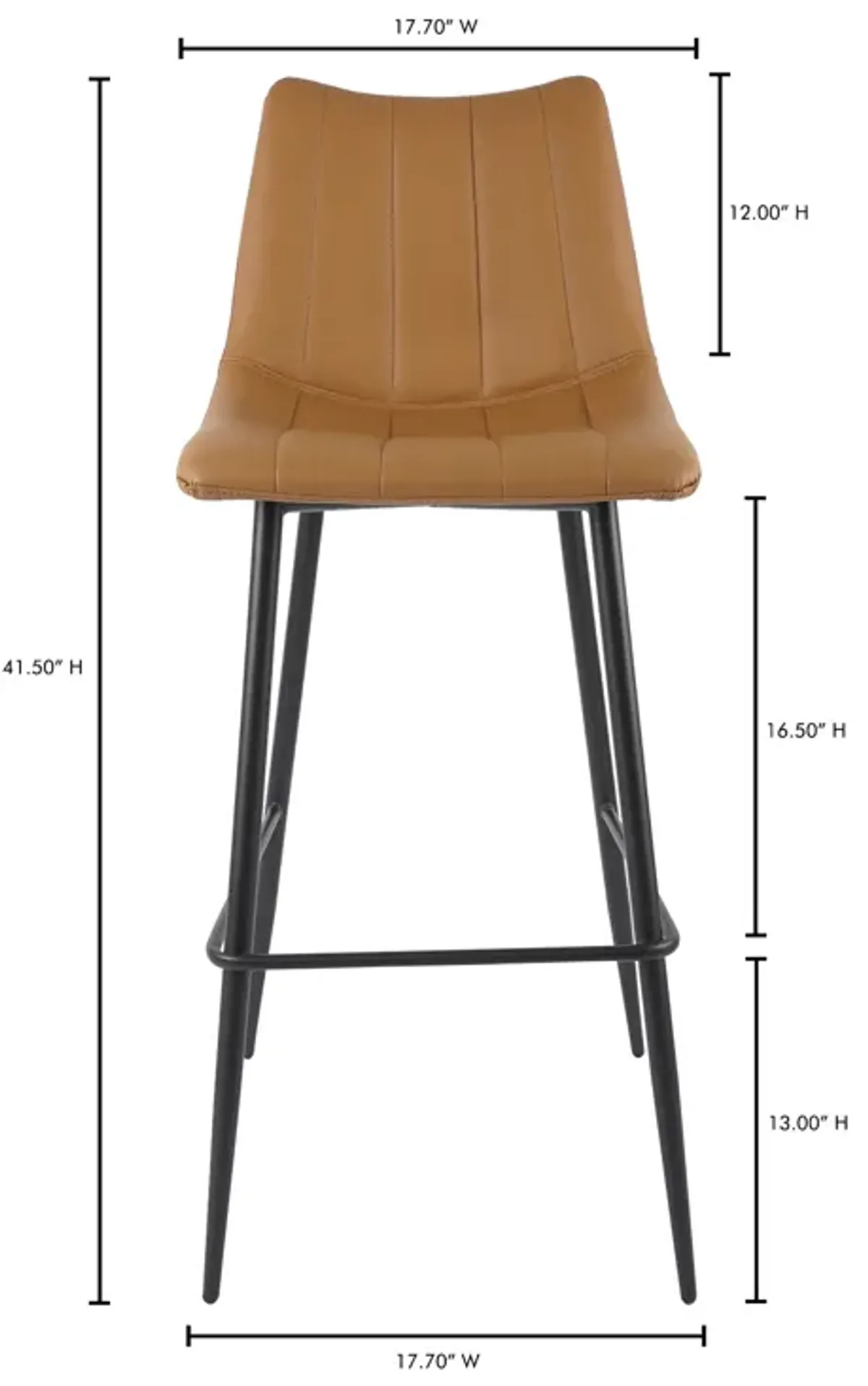 ALIBI BARSTOOL TAN-SET OF TWO