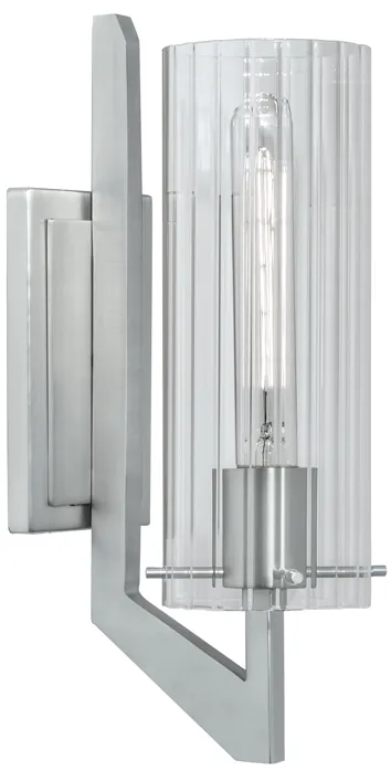 Faceted Sconce Vanity Light - Brushed Nickel