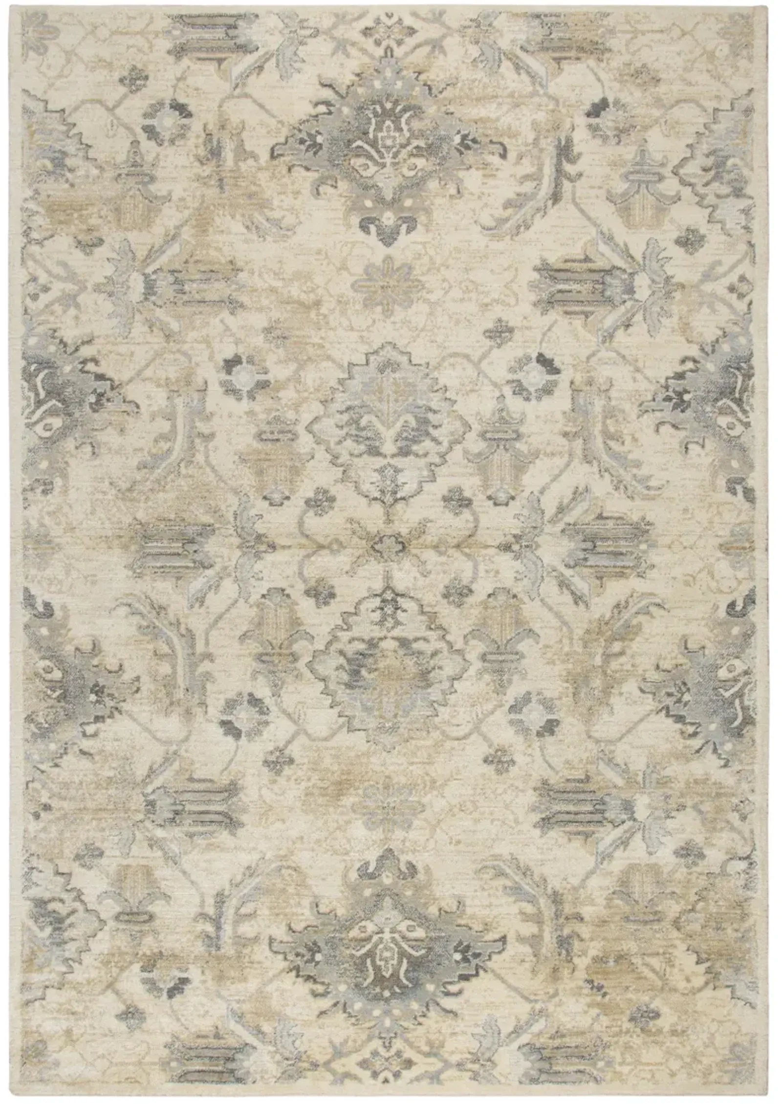 Gossamer Beige Classic/Updated 100% New Zealand Wool 9'x12' Rectangle Rug