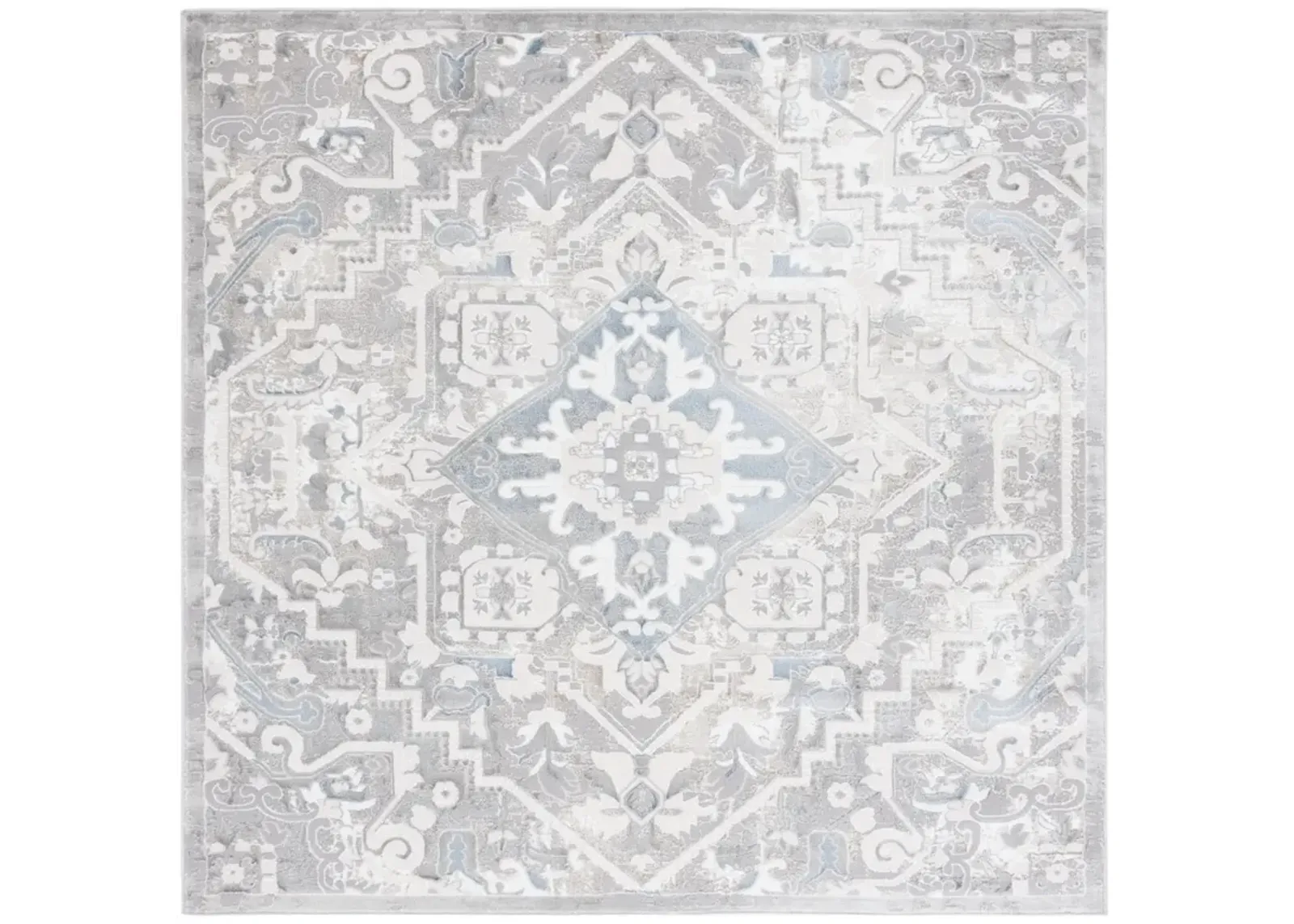 EASTON 100 GREY  6'-7' x 6'-7' Square Square Rug