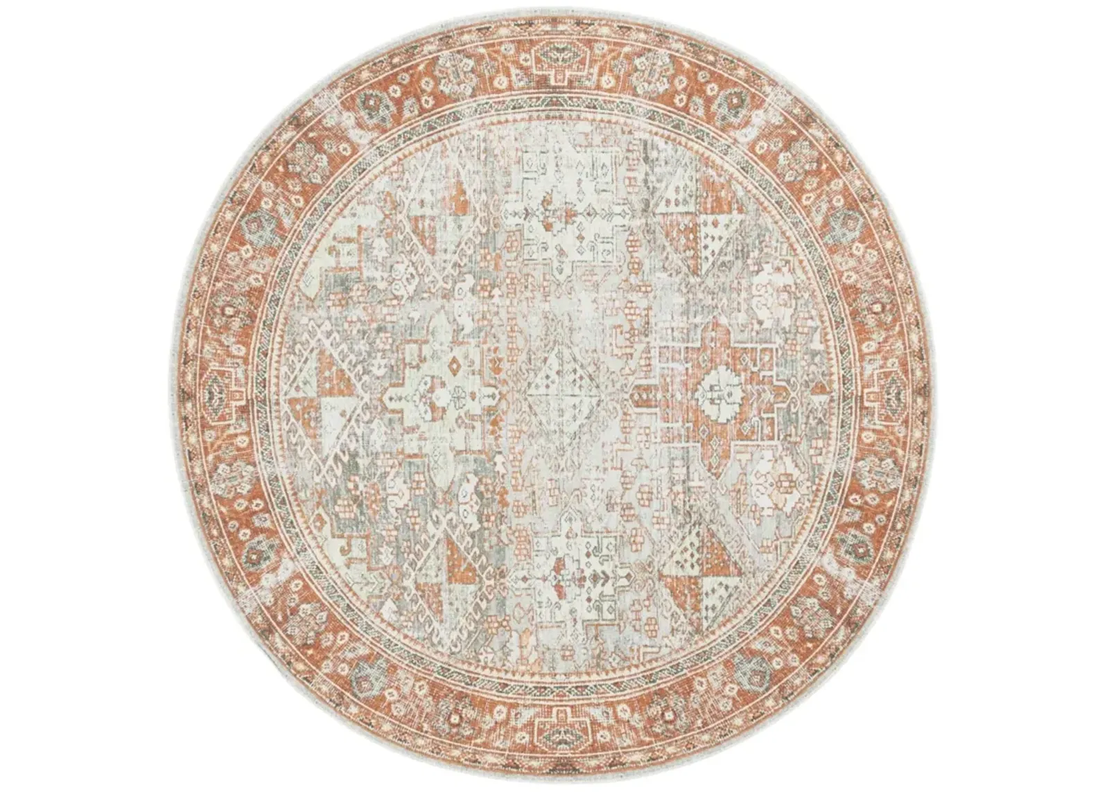 ARIZONA 199 RUST  6' x 6' Round Round Rug