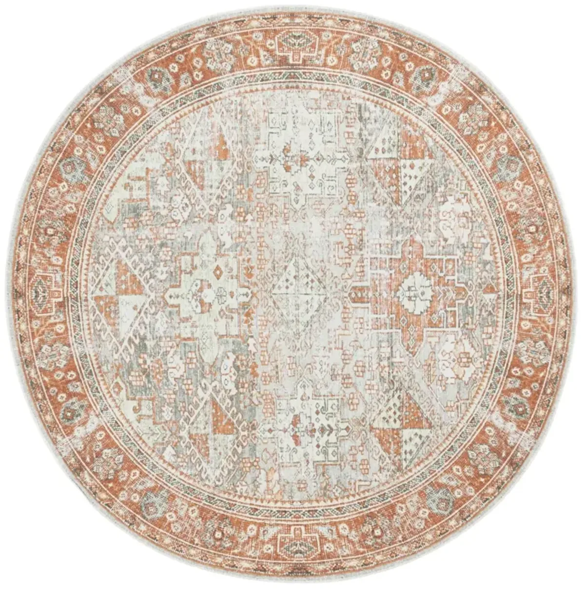 ARIZONA 199 RUST  6' x 6' Round Round Rug