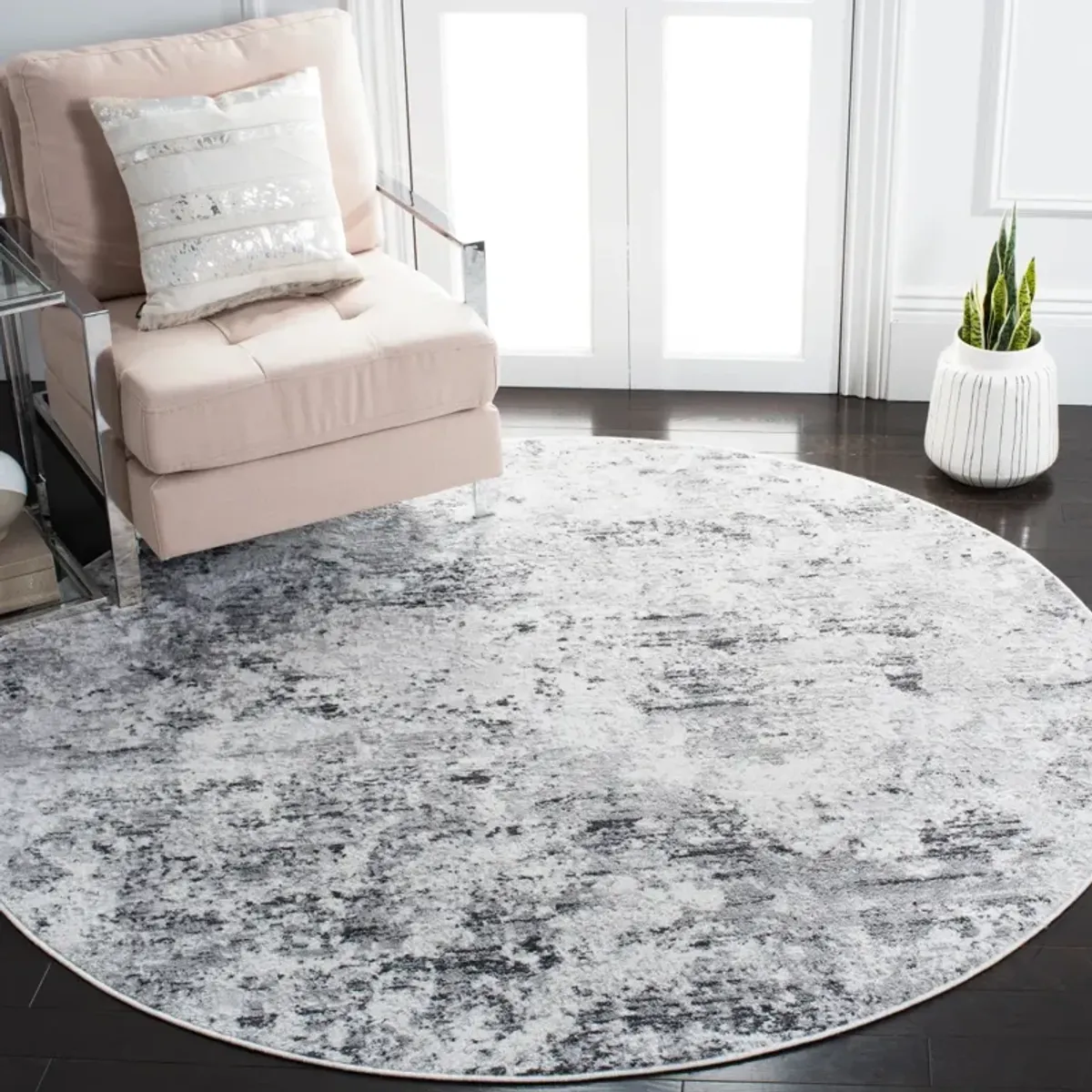 AMELIA 705 GREY  5'-3' x 5'-3' Round Round Rug