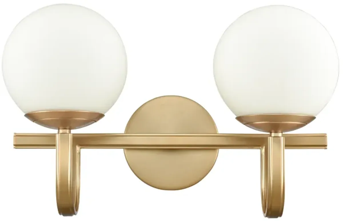 Caroline 16'' Wide 2-Light Vanity Light - Brushed Gold