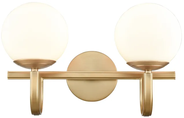 Caroline 16'' Wide 2-Light Vanity Light - Brushed Gold