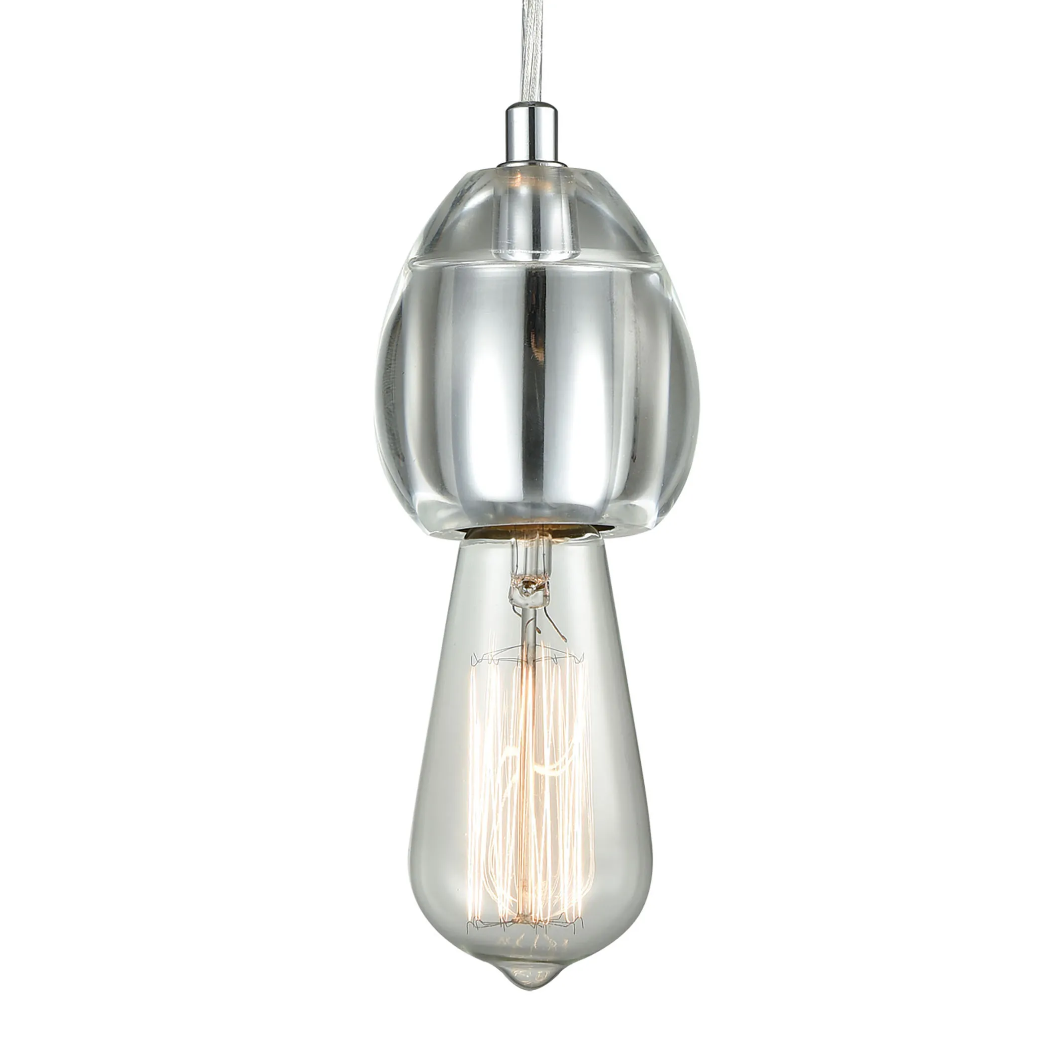 Socketholder 3" Wide 1-Light Mini Pendant - Polished Chrome