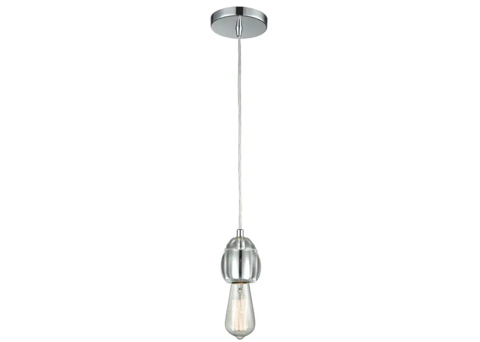 Socketholder 3" Wide 1-Light Mini Pendant - Polished Chrome