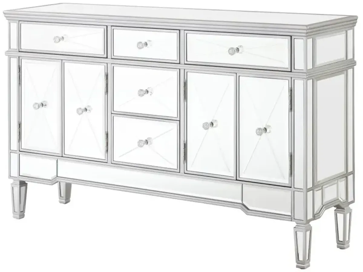 Duchess 5-drawer Accent Cabinet Silver