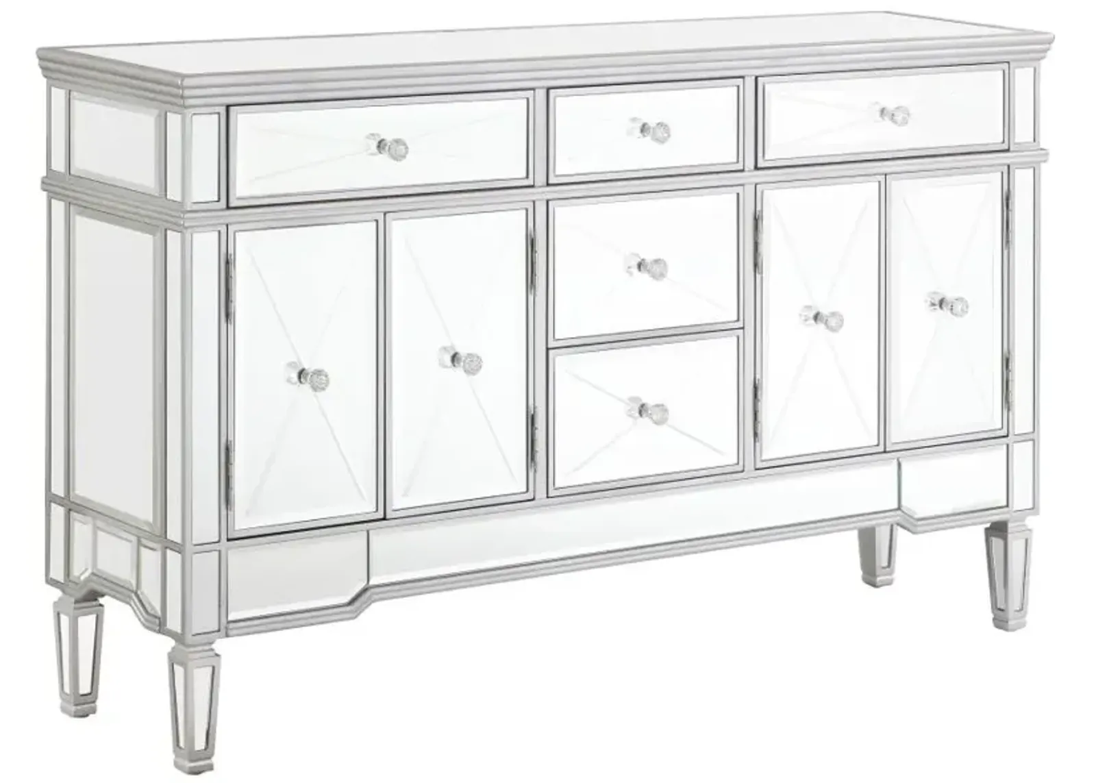 Duchess 5-drawer Accent Cabinet Silver