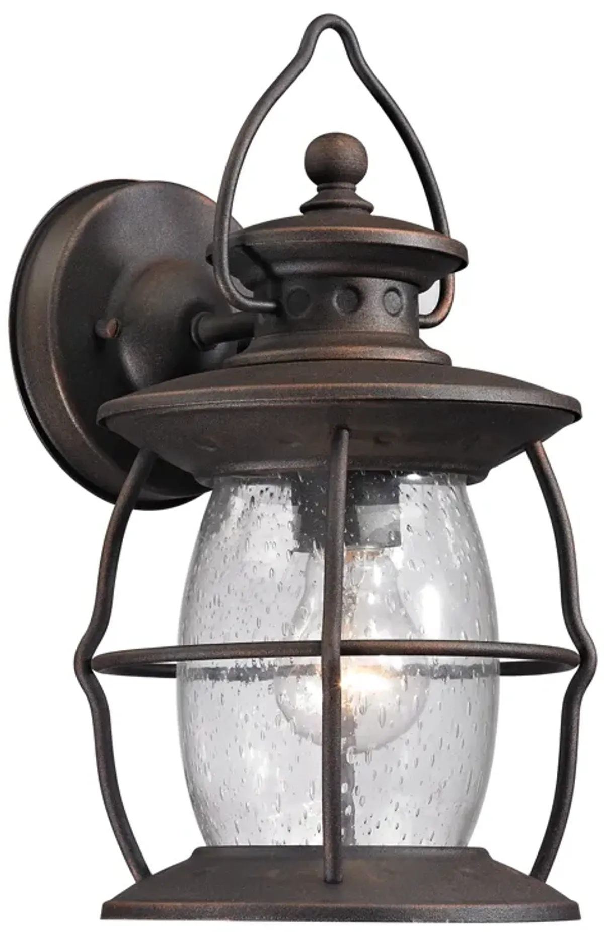 Village Lantern 13" High 1-Light Outdoor Sconce - Weathered Charcoal