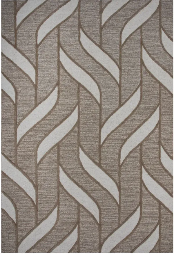 Lofton Hand Tufted Cut and Loop 5' x 8' Rug