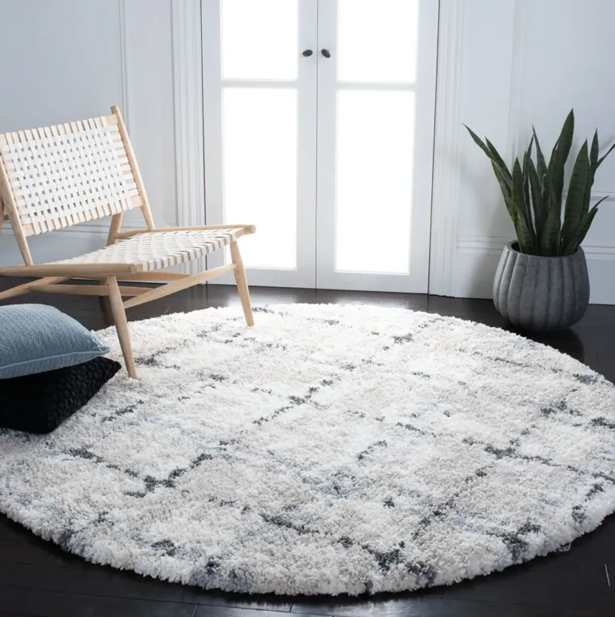 FONTANA SHAG Round Power Loomed 5'-3" X 5'-3" Round Rug