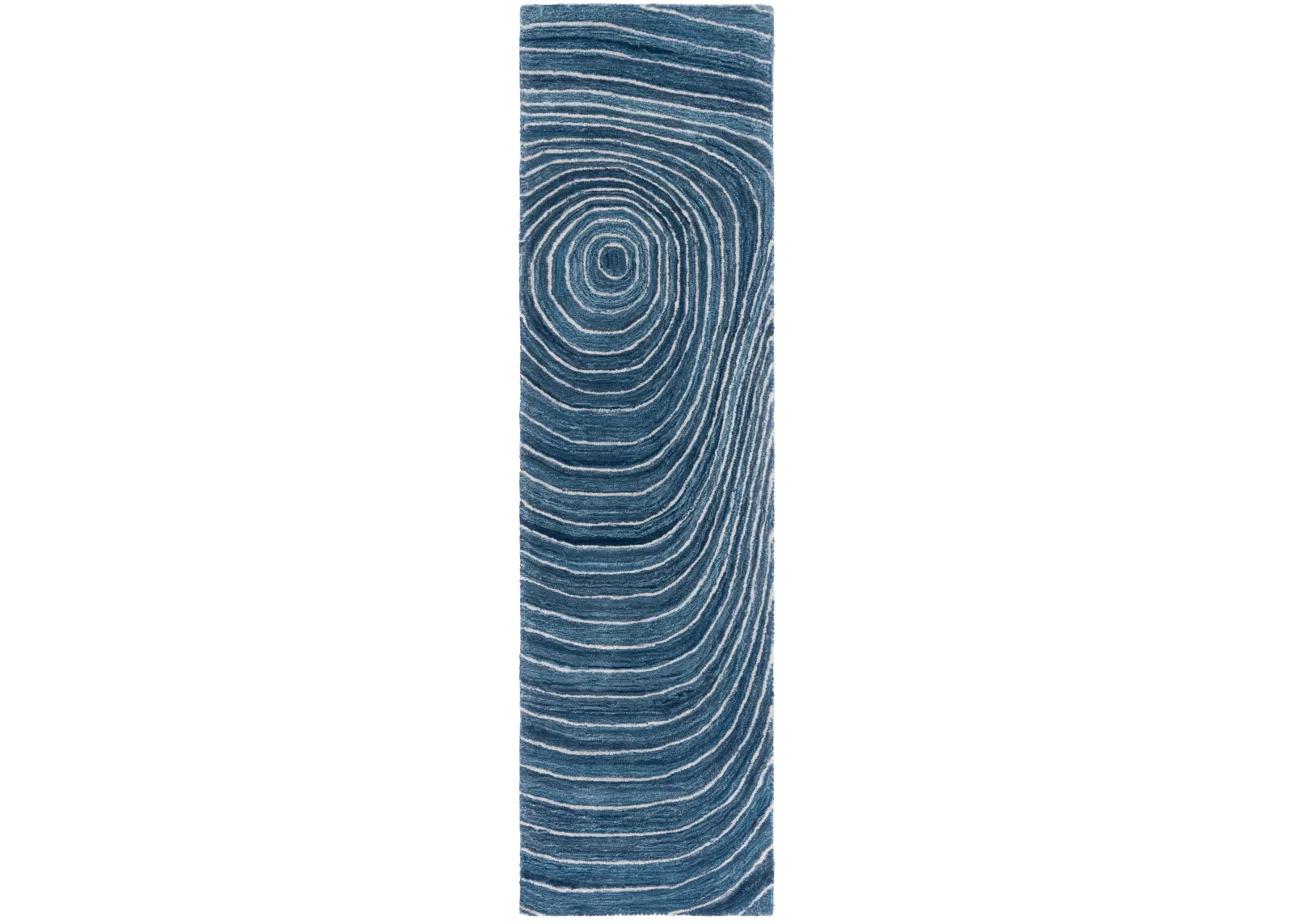 ABSTRACT 154 BLUE  2'-3' x 8' Runner Rug