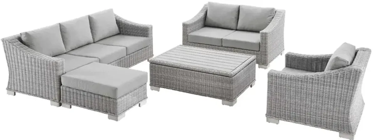 Conway 5-Piece Outdoor Patio Wicker Rattan Furniture Set