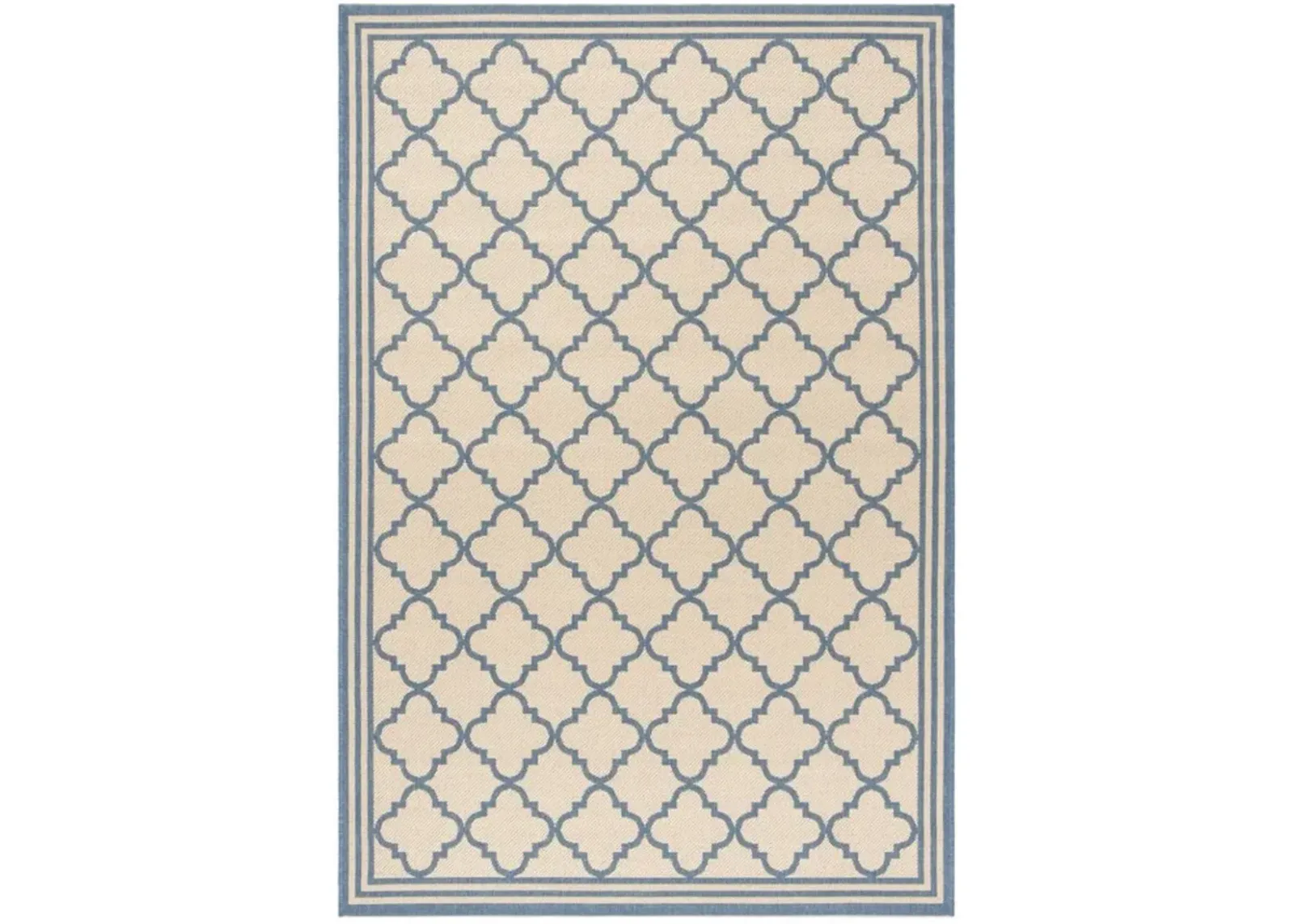 Safavieh BEACH HOUSE Collection BHS121N-5 Cream / Blue 5'-3" X 7'-6"