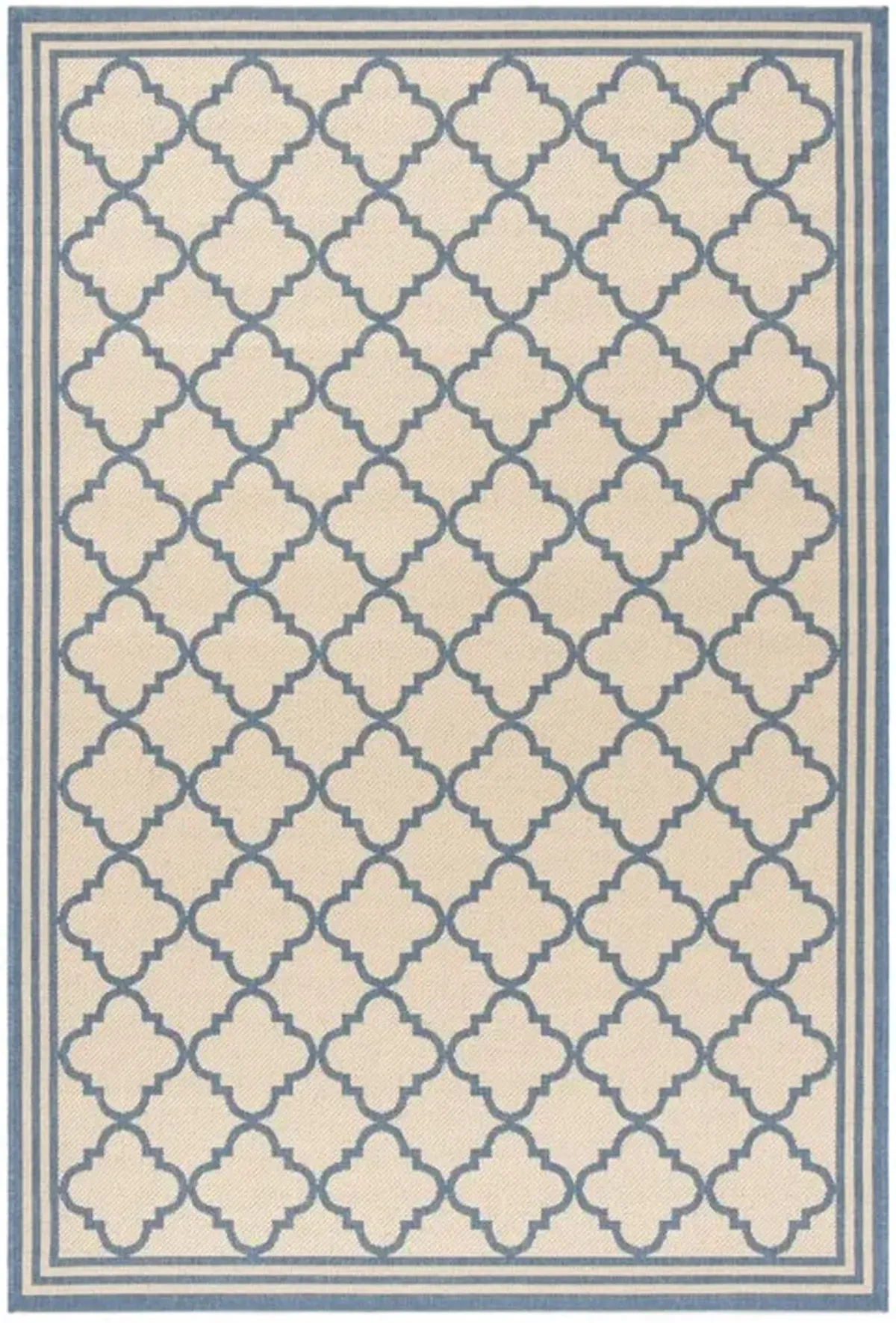 Safavieh BEACH HOUSE Collection BHS121N-5 Cream / Blue 5'-3" X 7'-6"