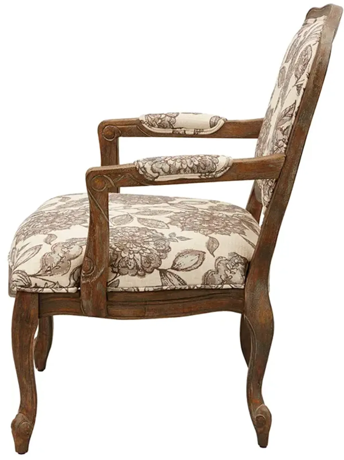 Madison Park Monroe Multi Camel Back Exposed Wood Chair