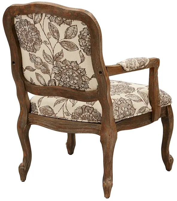 Madison Park Monroe Multi Camel Back Exposed Wood Chair