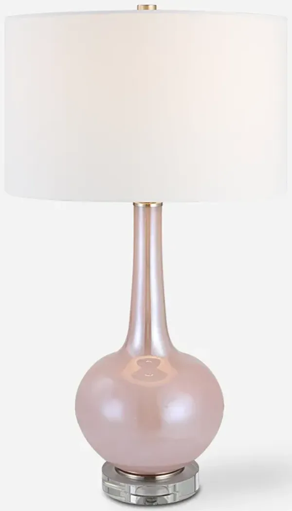 Rosa Pink Glass Table Lamp