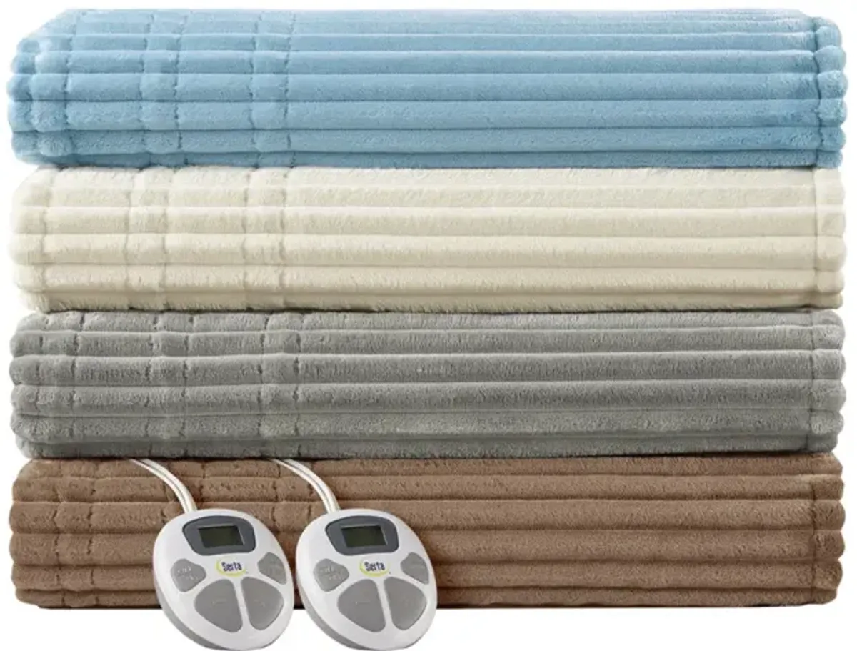 Corded Plush Heated Blanket