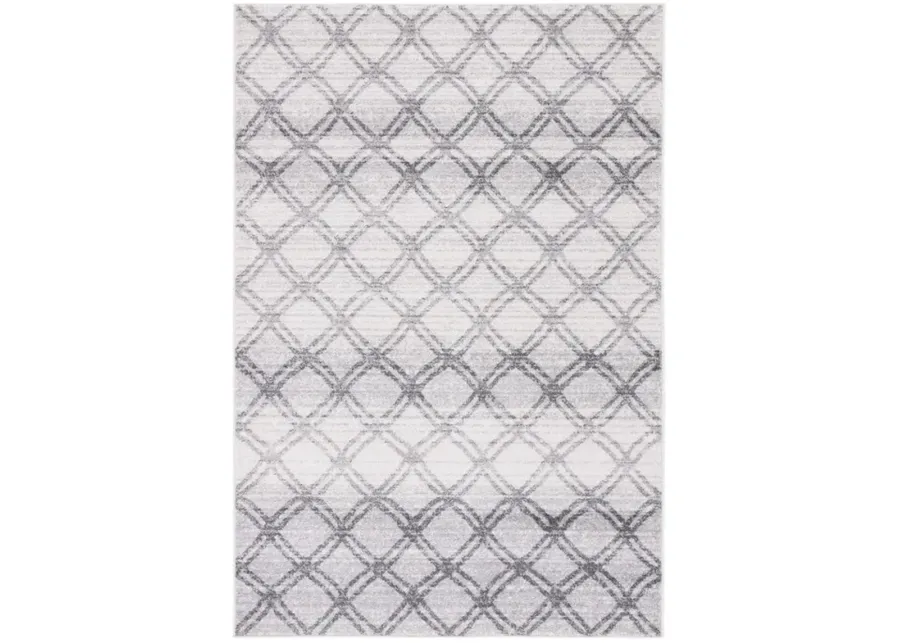 Adirondack Contemporary Silver / Charcoal 6' X 9' Powerloomed Rug