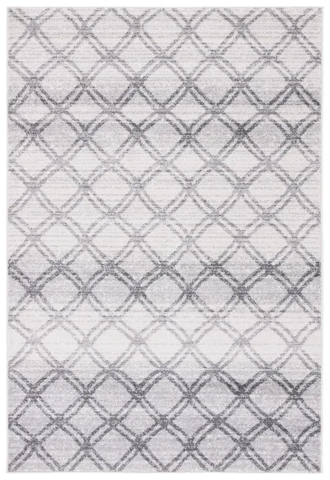 Adirondack Contemporary Silver / Charcoal 6' X 9' Powerloomed Rug