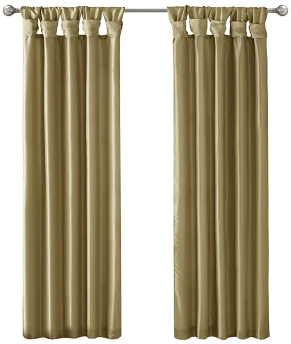 Madison Park Emilia Bronze Twist Tab Lined Window Curtain Panel