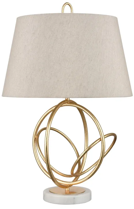 Morely 26'' High 1-Light Table Lamp - Gold Leaf - Includes LED Bulb