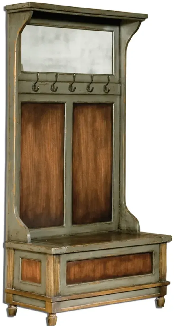 Riyo Distressed Hall Tree