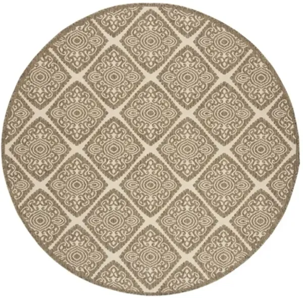 LINDEN 132 Collection LND132C-6R Cream / Beige 6'-7" X 6'-7" Round