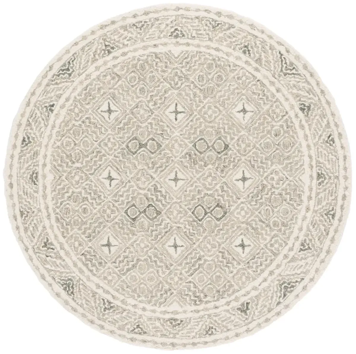 MICRO-LOOP Hand Tufted 5' x 5' Round area rug