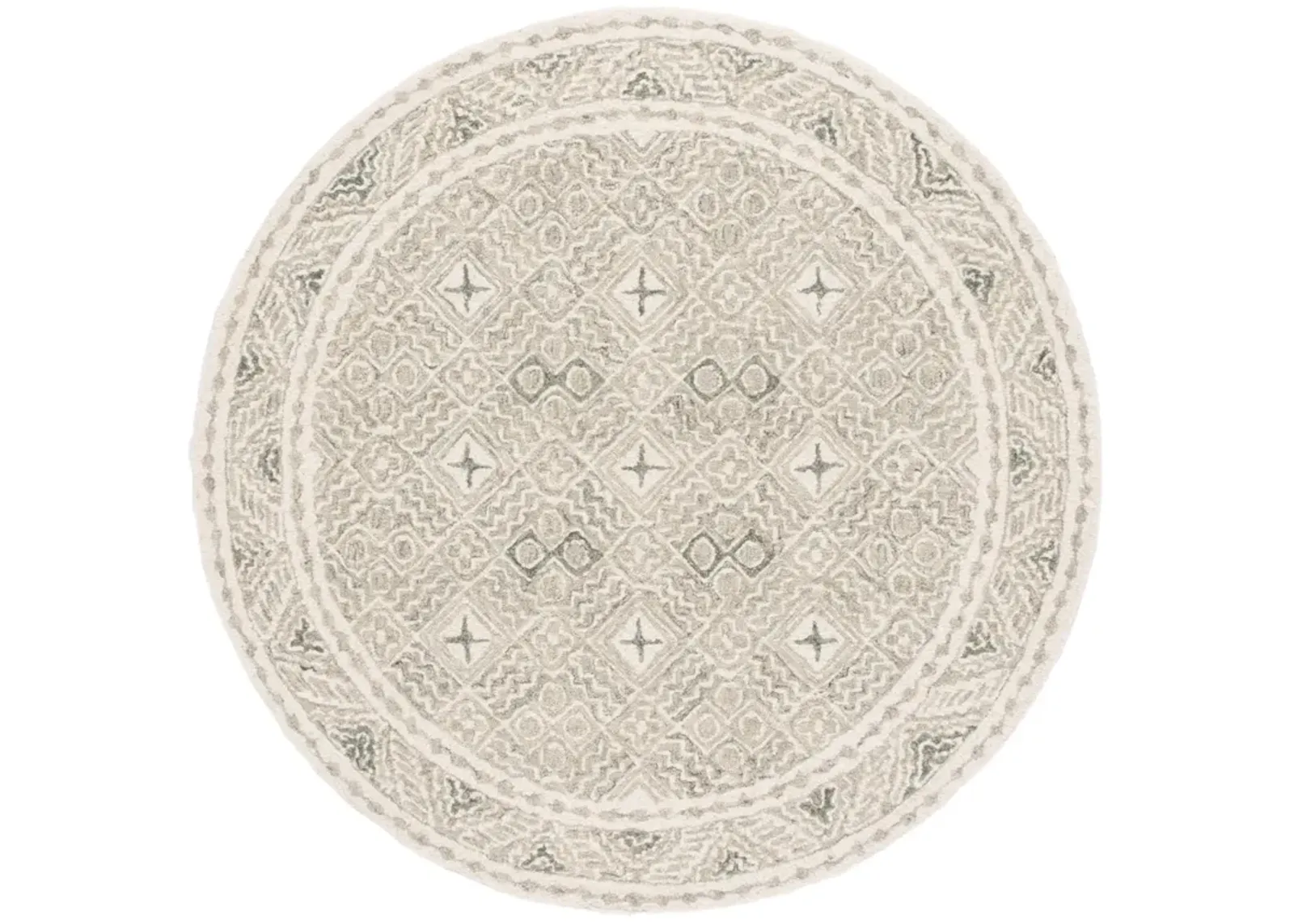 MICRO-LOOP 803 SILVER  5' x 5' Round Round Rug