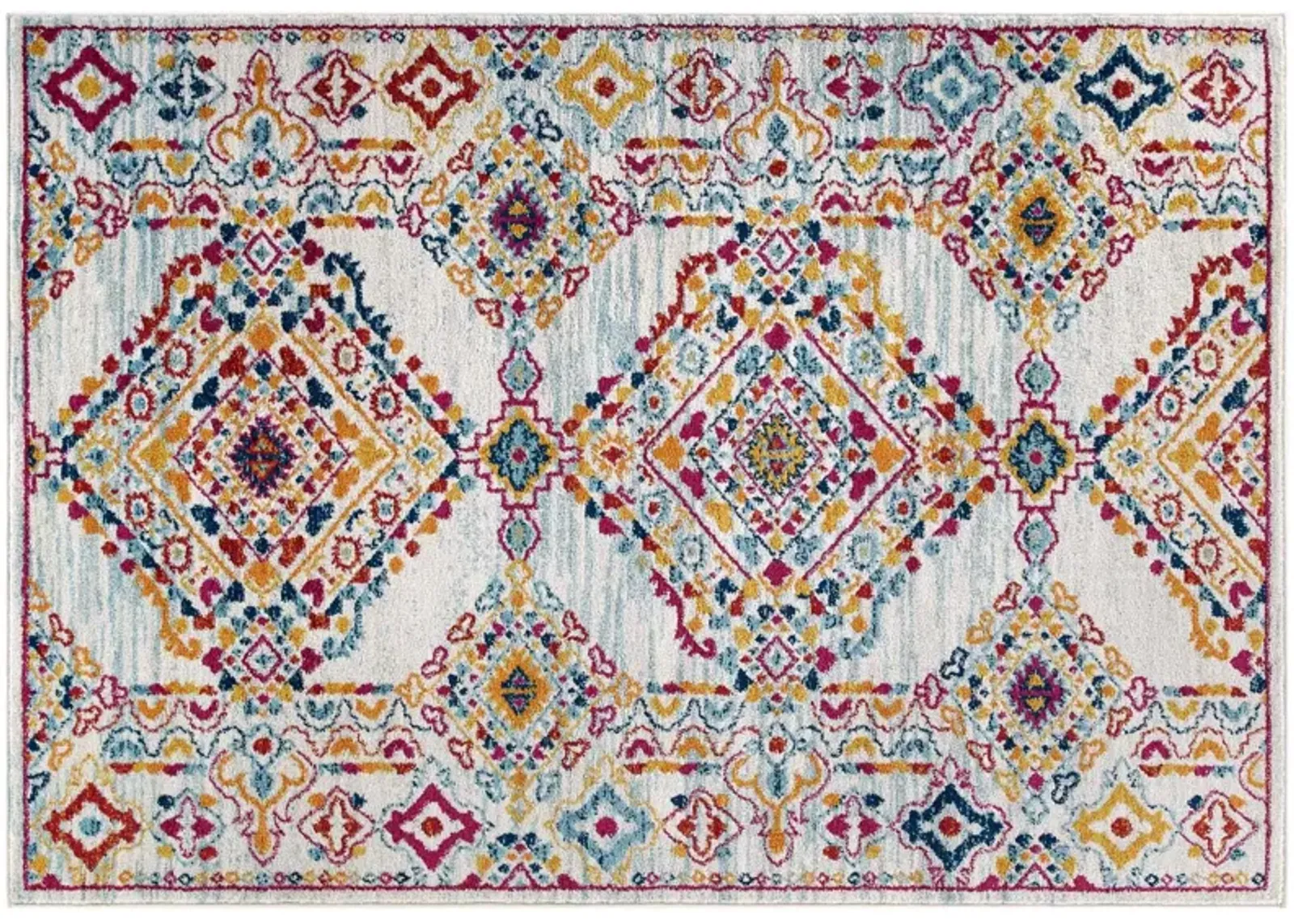 Entourage Khalida Distressed Floral Lattice 8x10 Area Rug