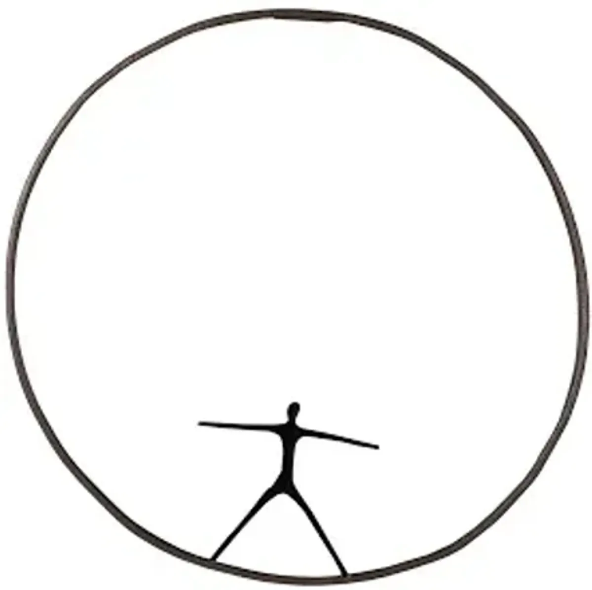 olympic figure in iron ring, black, rust, style b