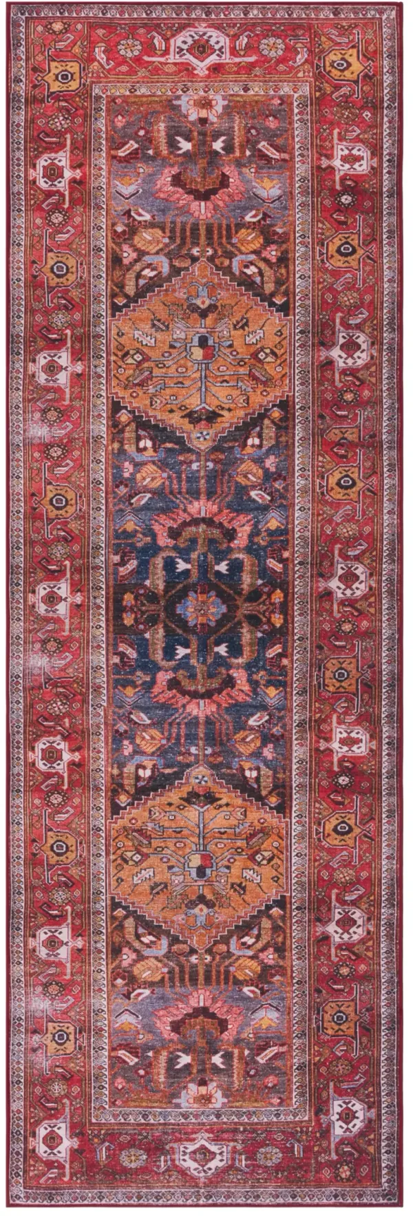 TUCSON 127 M/W S/R NAVY  2'-6' x 14' Runner Rug