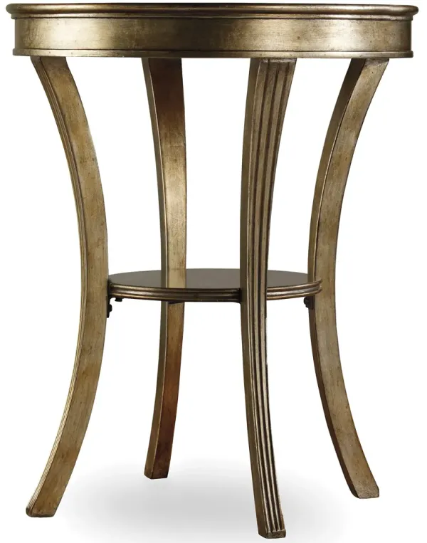 Sanctuary Round Mirrored Accent Table - Visage