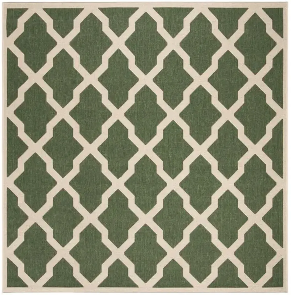 LINDEN 122 Collection LND122Y-6SQ Green / Creme 6'-7" X 6'-7" Square