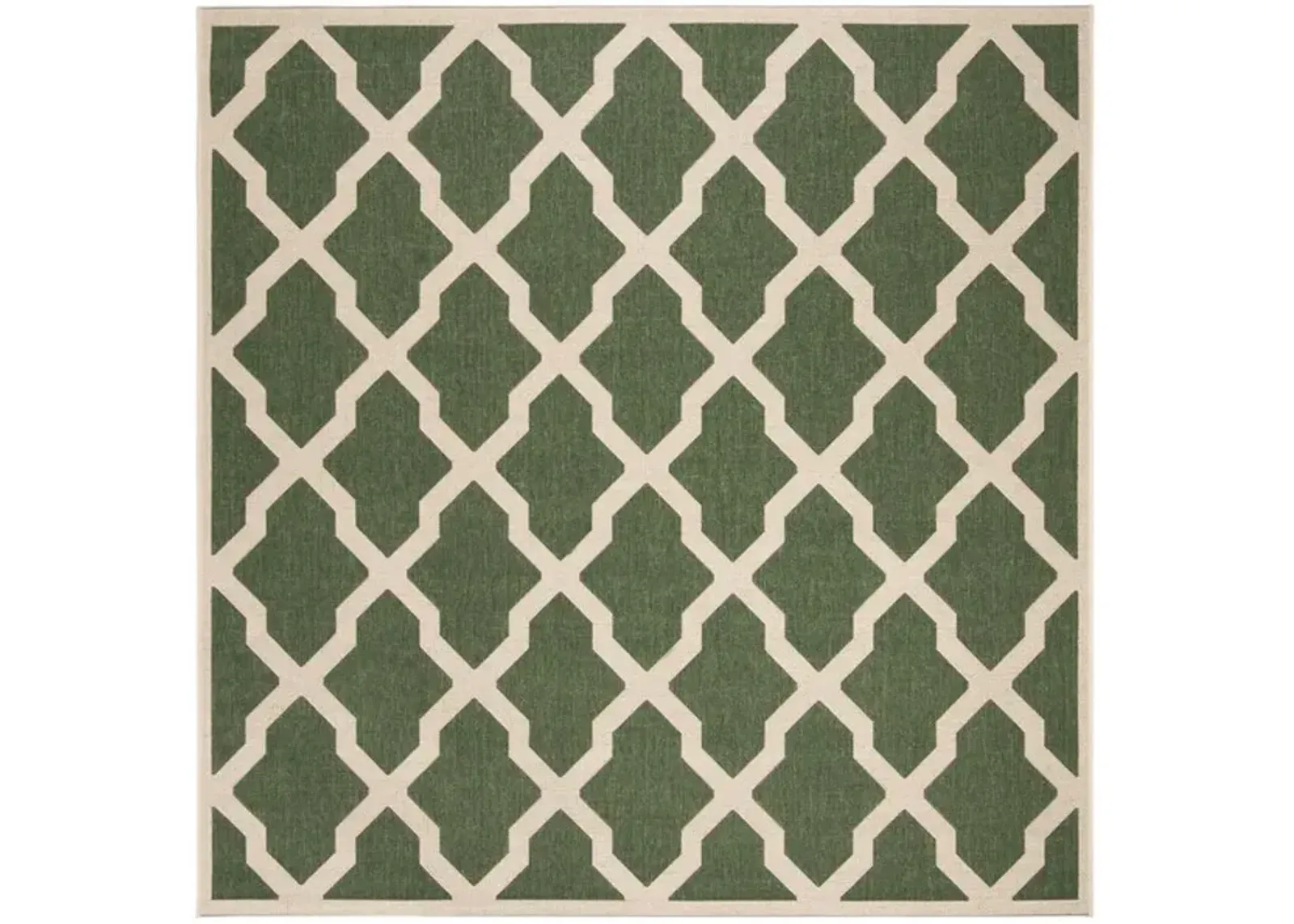 LINDEN 122 Collection LND122Y-6SQ Green / Creme 6'-7" X 6'-7" Square