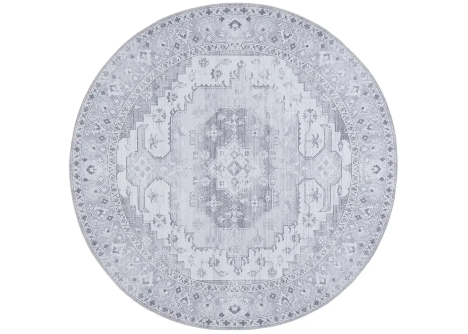 TUCSON 181 M/W S/R LIGHT GREY 6' x 6' Round Round Rug