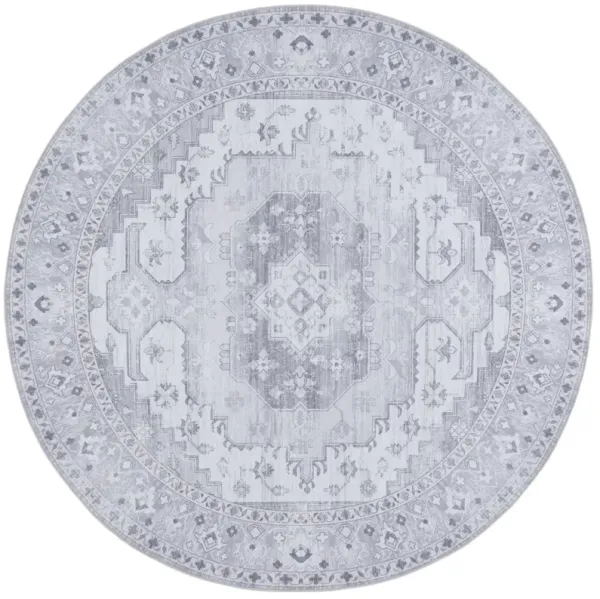 TUCSON 181 M/W S/R LIGHT GREY 6' x 6' Round Round Rug