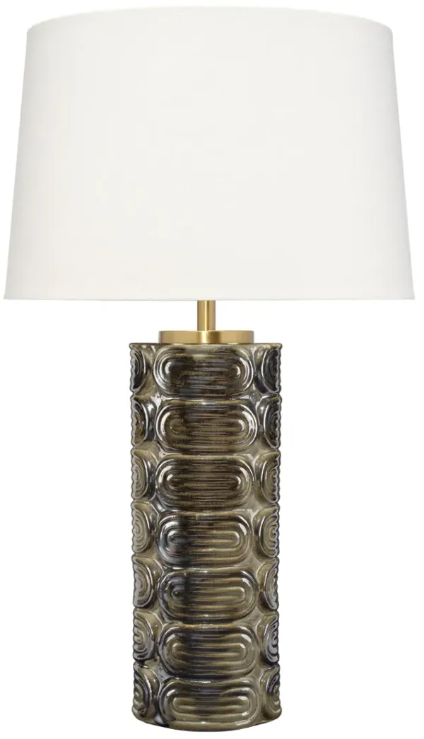 Wright Ceramic Table Lamp with Linen Shade