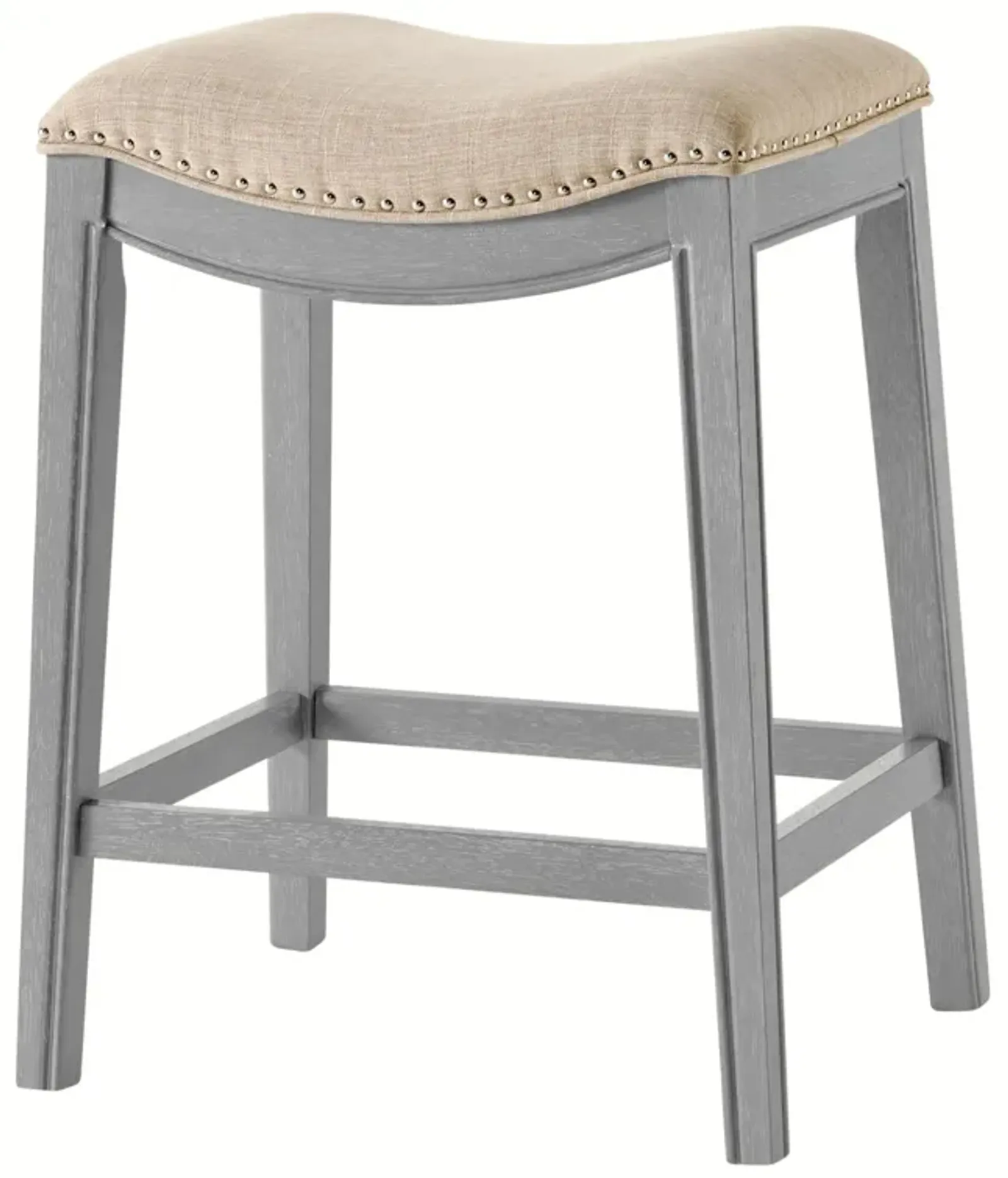 grover kd fabric counter stool ash gray frame, lyon cream(assembly required)