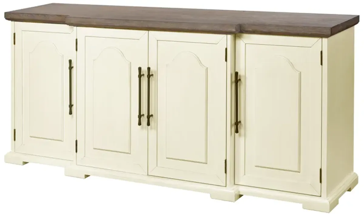 Locksmith Credenza - 4 Door Cream