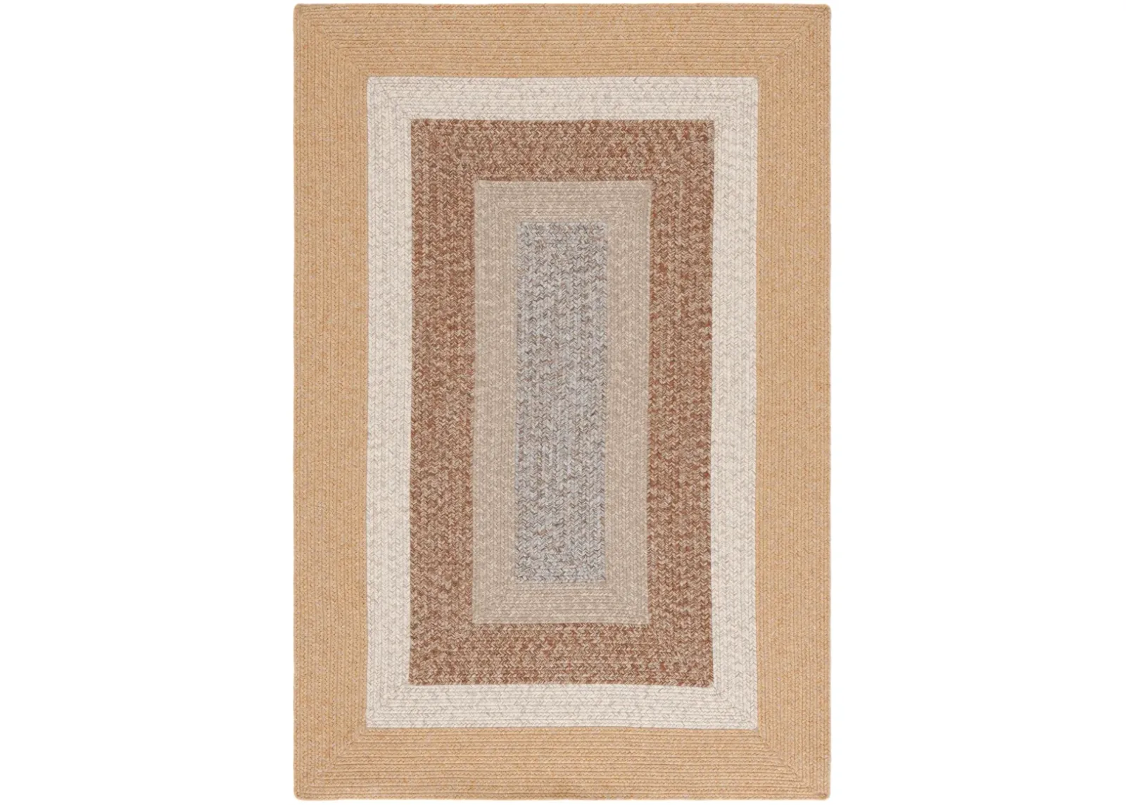 BRAIDED 318 BROWN  8' x 10' Large Rectangle Rug