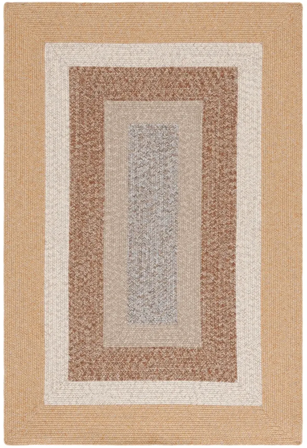 BRAIDED 318 BROWN  8' x 10' Large Rectangle Rug