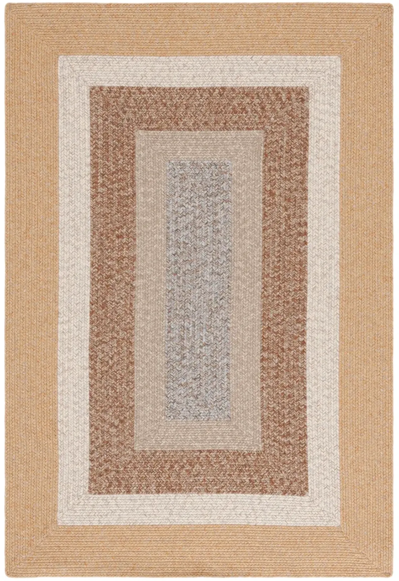 BRAIDED 318 BROWN  8' x 10' Large Rectangle Rug